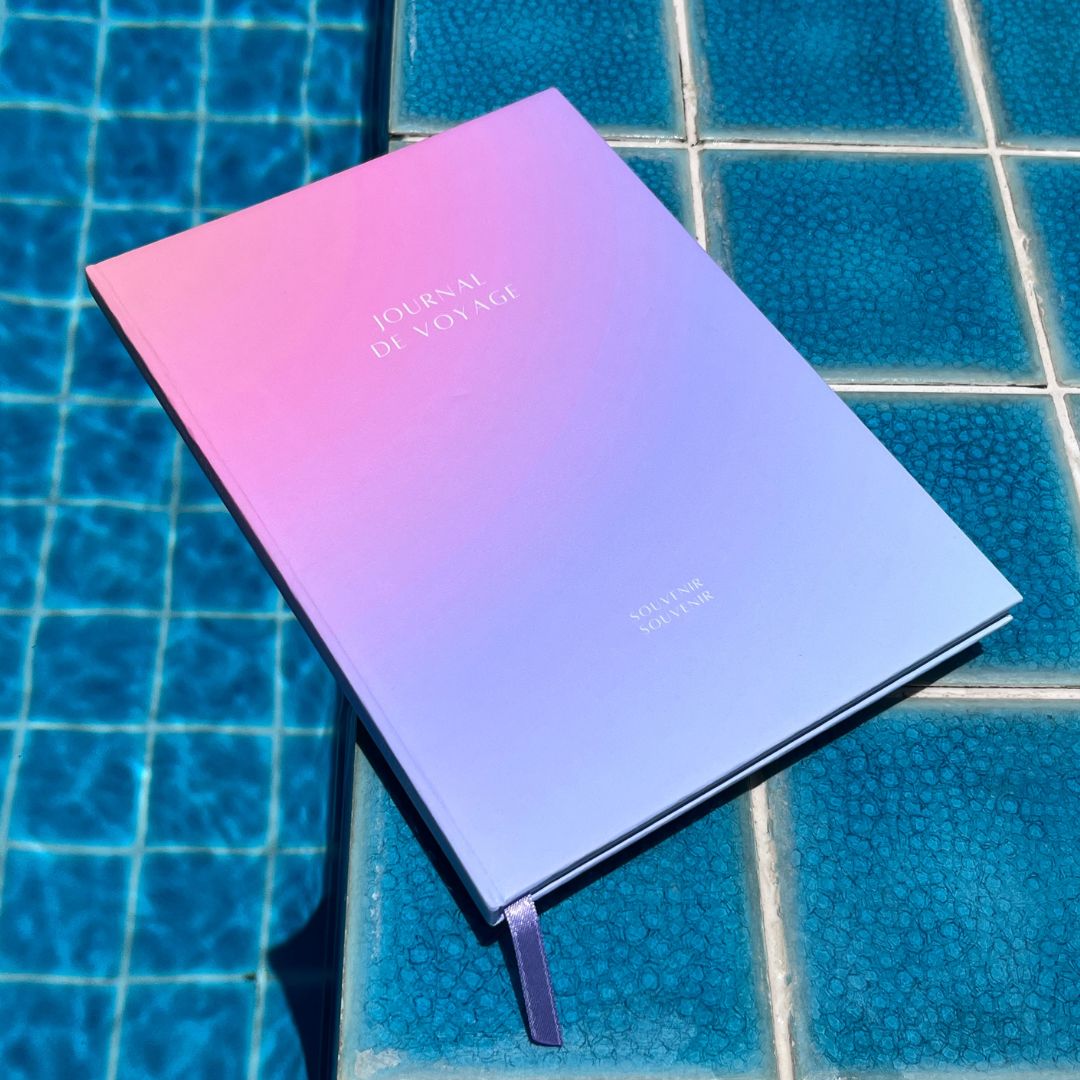 Journal de voyage rose violet